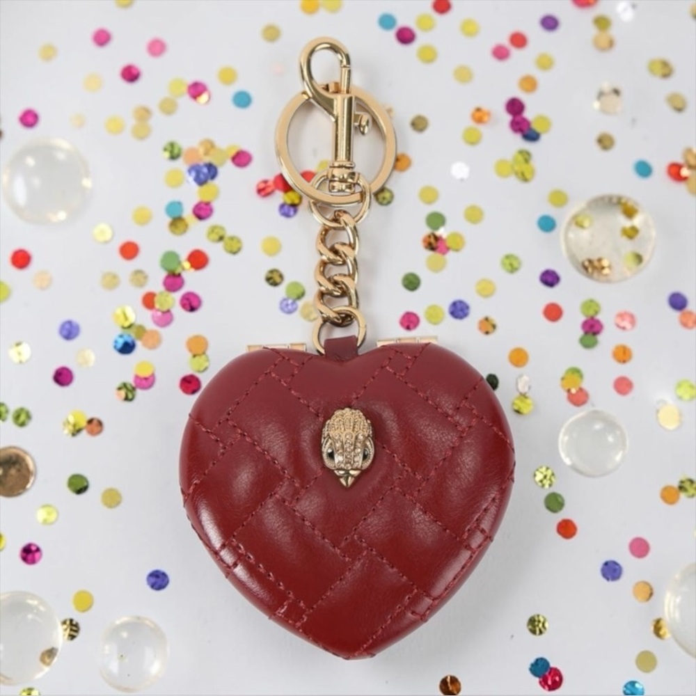 Kurt Geiger NWT Kensington Heart Shaped Mirror Keychain NIB